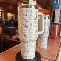 LOVE in 100 Hundred Languages. 40oz Stainless Steel Tumbler.