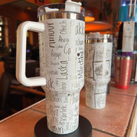 LOVE in 100 Hundred Languages. 40oz Stainless Steel Tumbler.