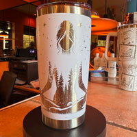 Funny Yoga Tumbler, Meditating Woman, Sarcastic Namaste, 20oz Stainless Steel